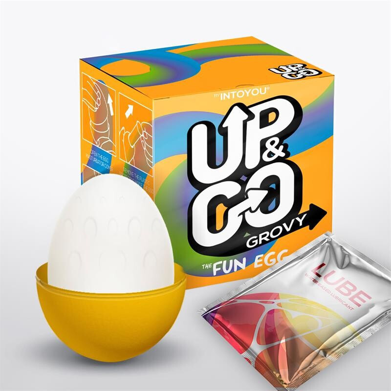 Мастурбатор UP&GO Grovy Masturbator Egg Elastic Silicone Yellow