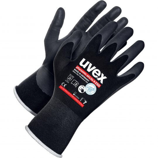 Uvex 60038 Рабочие перчатки Черный Угольный, Эластан, Полиамид 1 шт 6003811