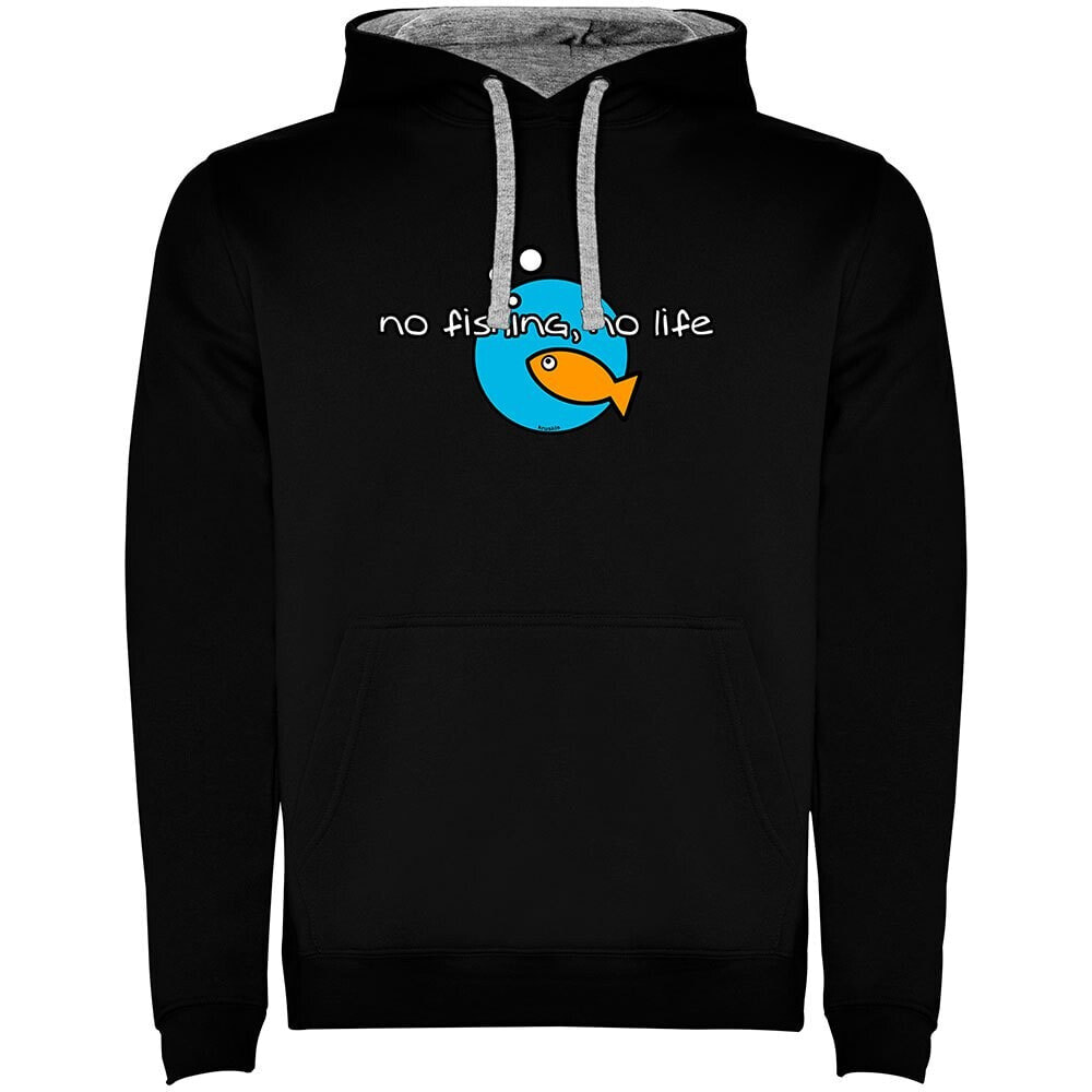 KRUSKIS No Fishing No Life Two-Colour Hoodie