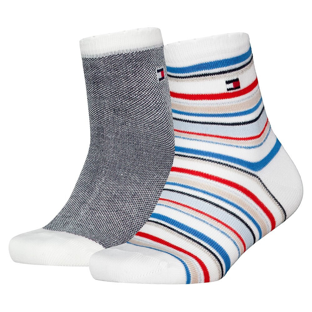 TOMMY HILFIGER Stripe Lurex short socks 2 Pairs