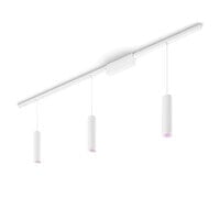 Signify Hue White and colour ambience Perifo straight ceiling base kit (3 pendants) - Smart suspension light - White - Bluetooth - Integrated LED - White - 2000 K