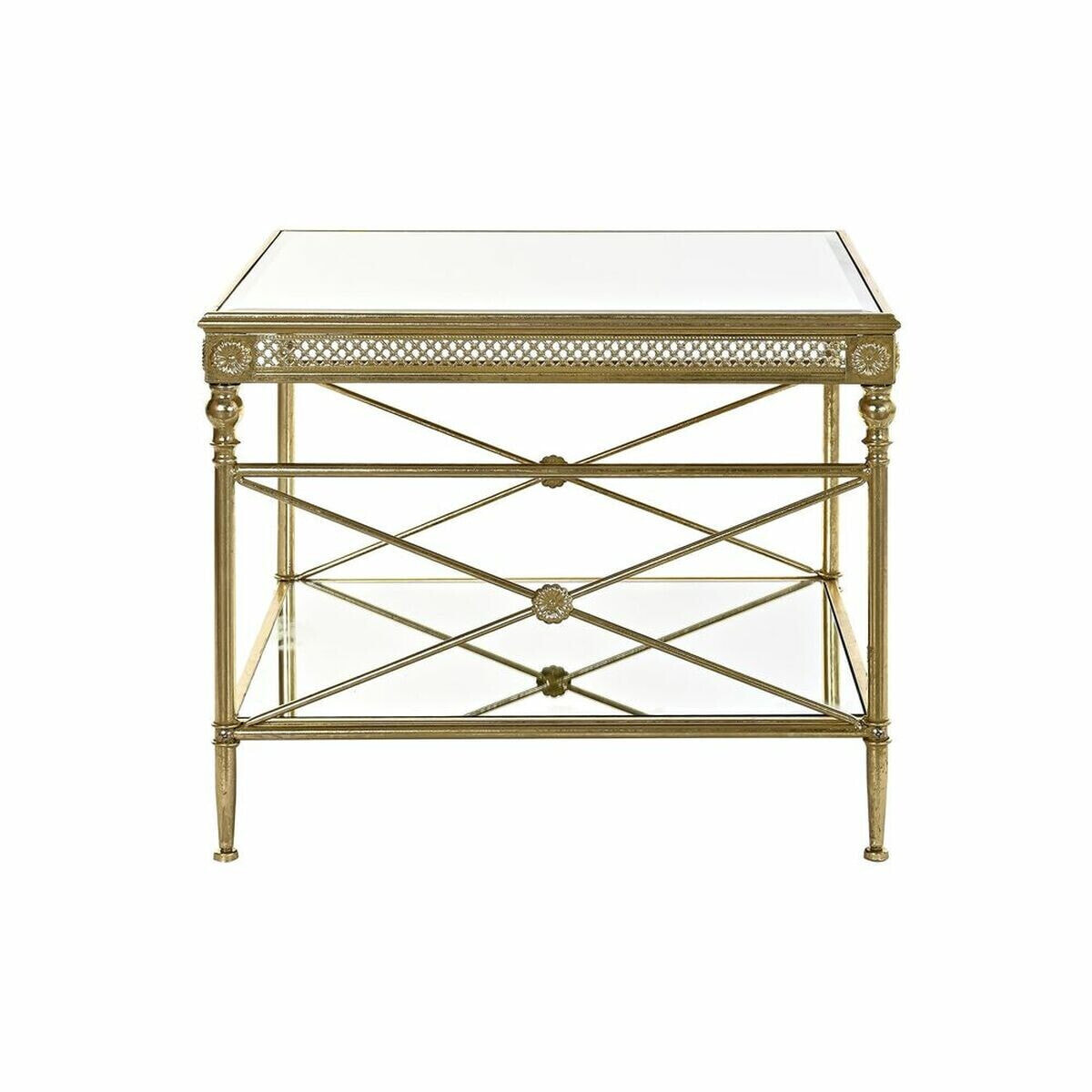 Side table DKD Home Decor 62 x 62 x 51 cm Mirror Golden Metal