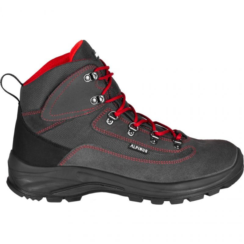 Мужские кроссовки спортивные треккинговые серые текстильные высокие демисезонные Alpinus Brahmatal High Active GR43321 trekking shoes
