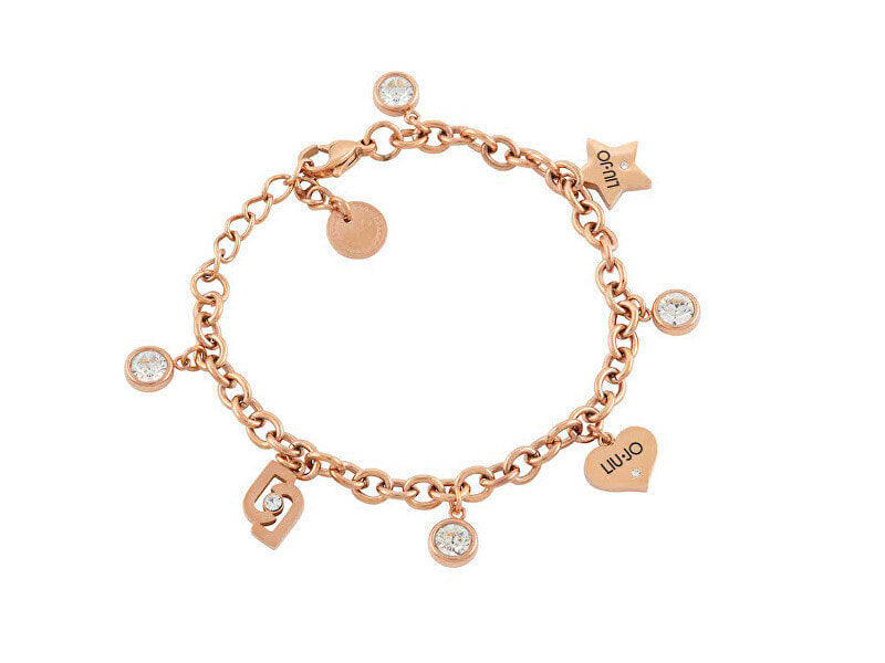 Женский браслет Liu Jo Fashion bronze bracelet with pendants Brilliant LJ1653