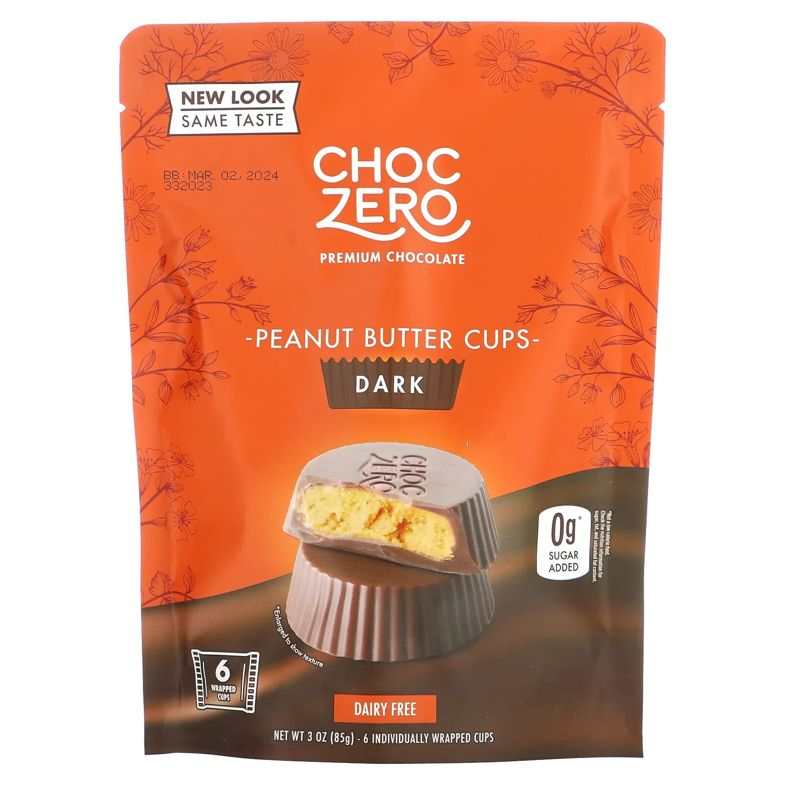 ChocZero, Чашки с арахисовой пастой из белого шоколада, 3 унции