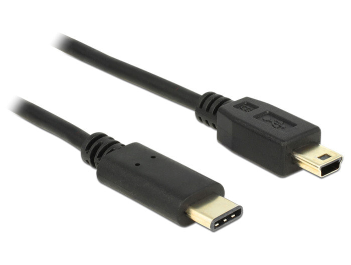 DeLOCK 2m, USB2.0-C/USB2.0 Mini-B USB кабель 2.0 Mini-USB B USB C Черный 83336
