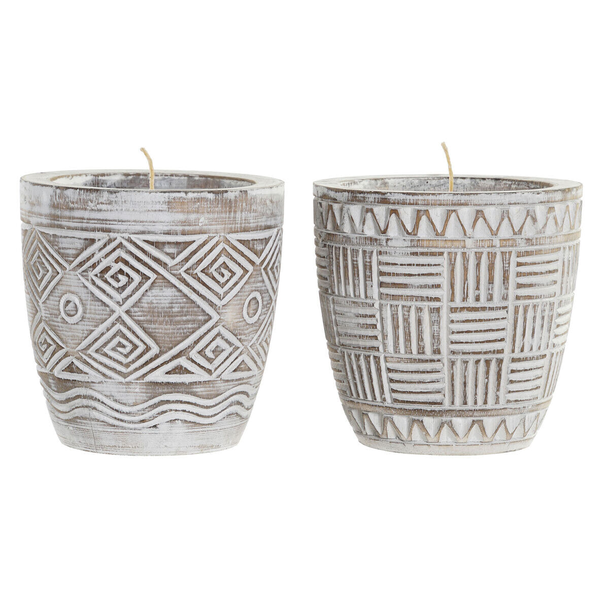 Candle DKD Home Decor Wood Wax (2 Units)