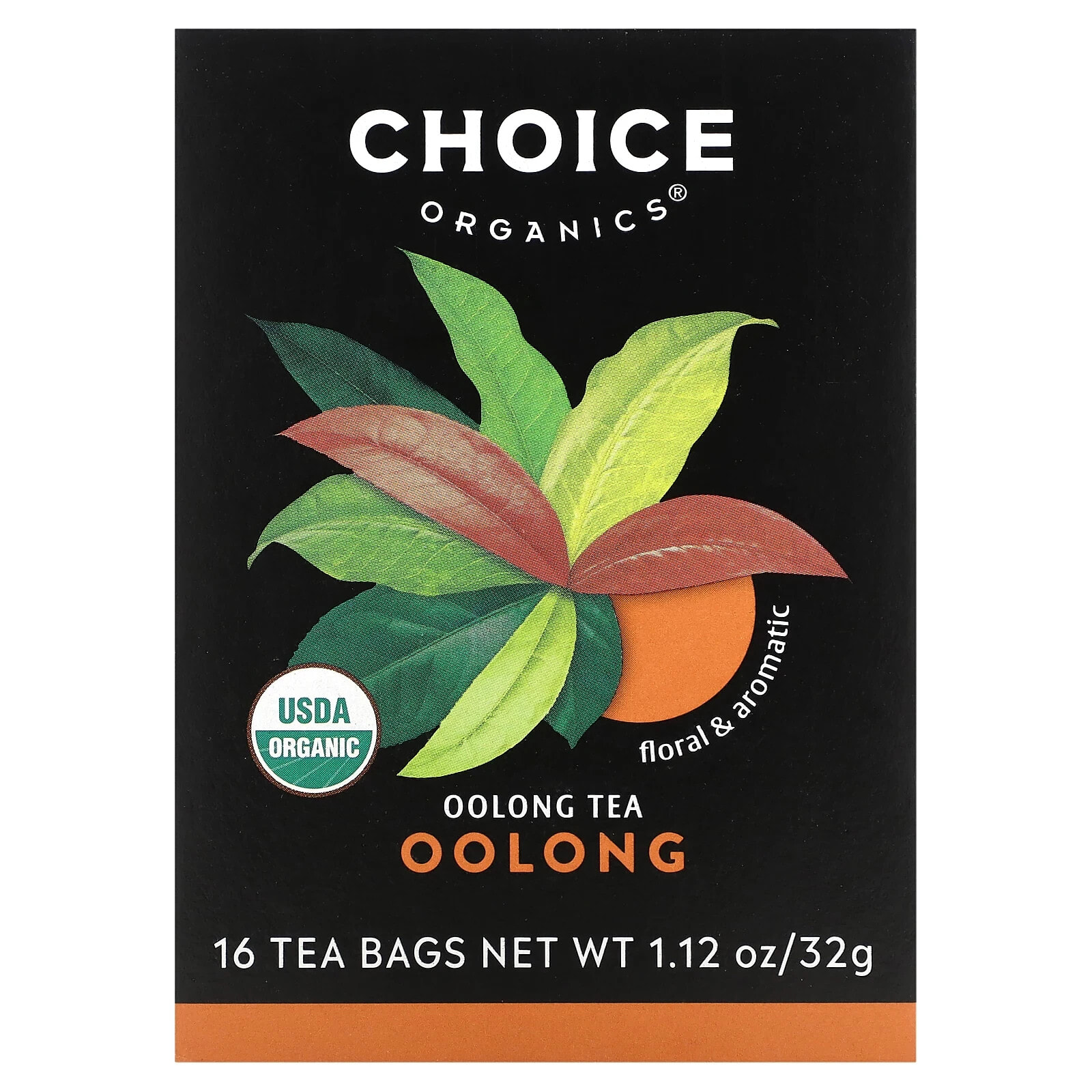 Choice Organic Teas, Oolong Tea, улун, 16 чайных пакетиков, 32 г (1,12 унции)