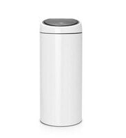 Brabantia Touch Bin - 30L - 30 L - Round - Plastic,Stainless steel - White - Manual - Stainless steel