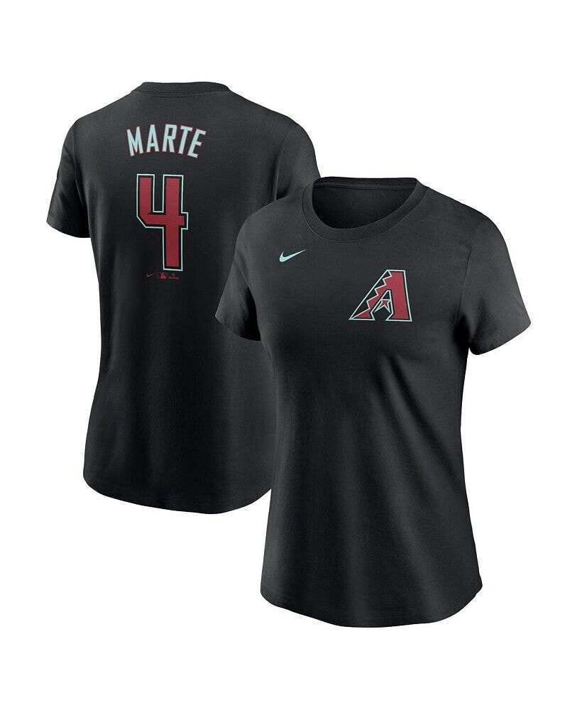 Nike women's Ketel Marte Black Arizona Diamondbacks 2024 Fuse Name and Number T-shirt