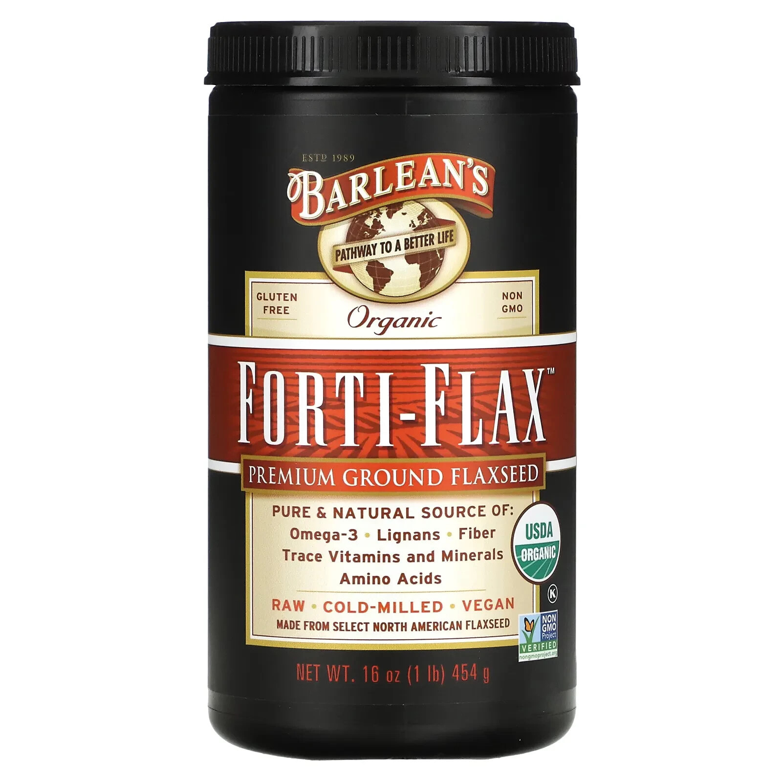 Barlean's, Organic Forti-Flax, Premium Ground Flaxseed, 14 oz (397 g)