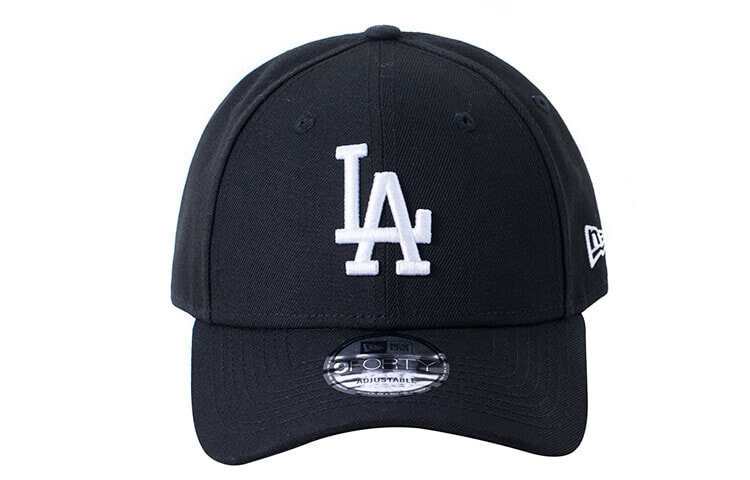 New Era 纽亦华 MLB系列 LA 大LOGO 刺绣弯檐棒球帽 黑色 / New New Era MLB 12359639