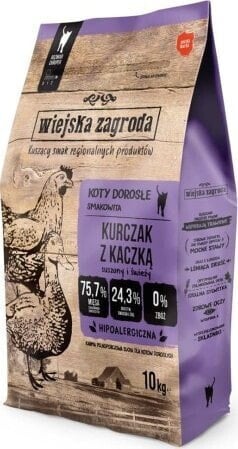 Wiejska Zagroda COUNTRY FARM Chicken with Duck - dry cat food - 10 kg