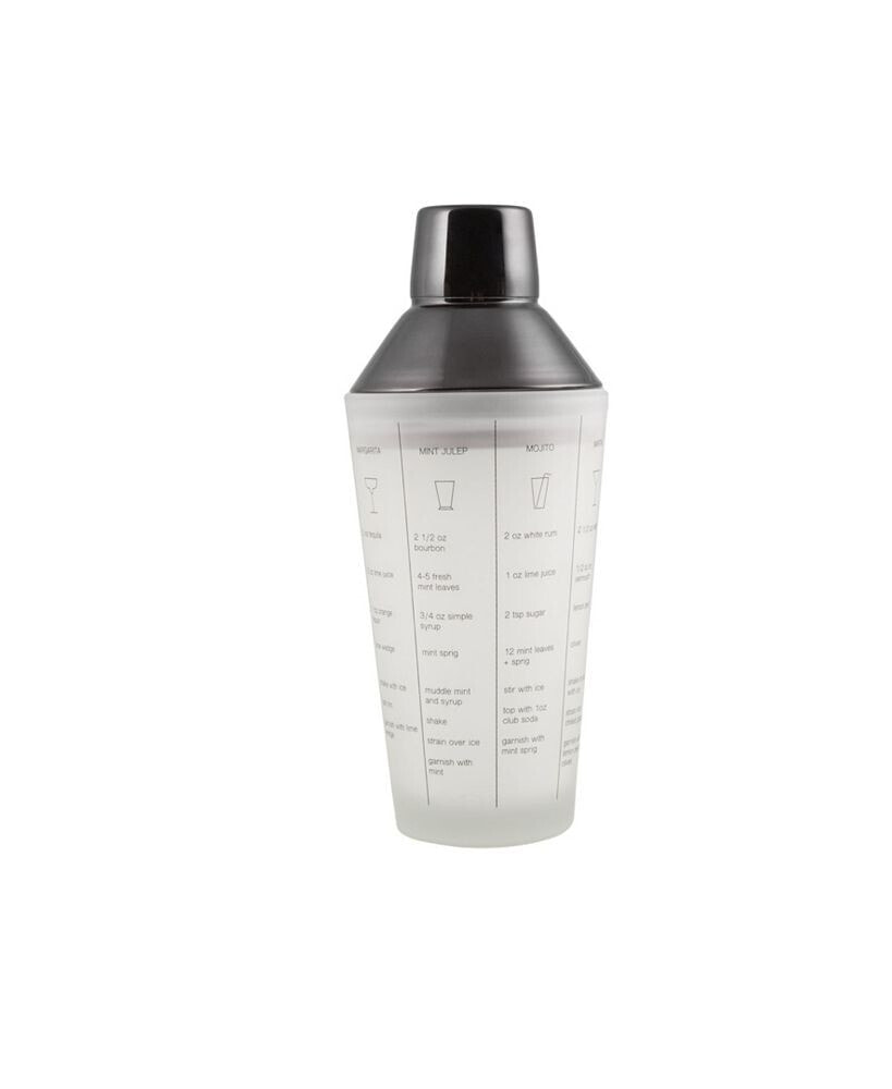 Cambridge frosted Glass Recipe Shaker