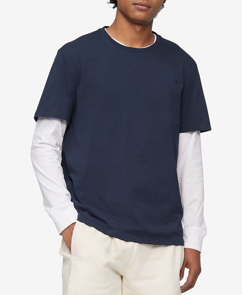 Calvin Klein men's Smooth Cotton Solid Crewneck T-Shirt