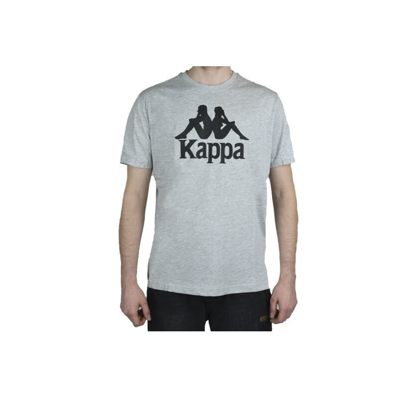 Мужская футболка спортивная серая с логотипом Kappa Caspar T-Shirt M 303910-903