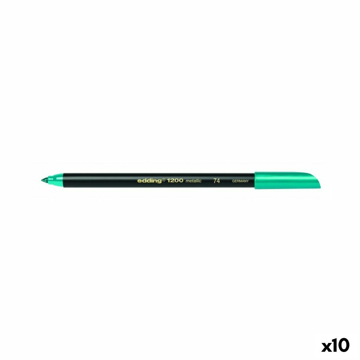 Marker pen/felt-tip pen Edding 1200 Metallic Green (10 Units)