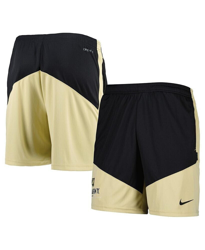 Men's Black and Gold Army Black Knights Performance Player Shorts