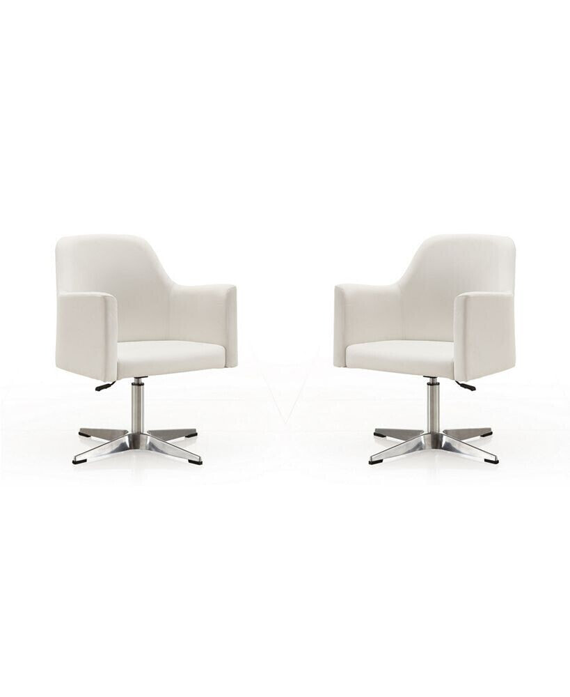 Manhattan Comfort pelo Adjustable Height Swivel Accent Chair, Set of 2