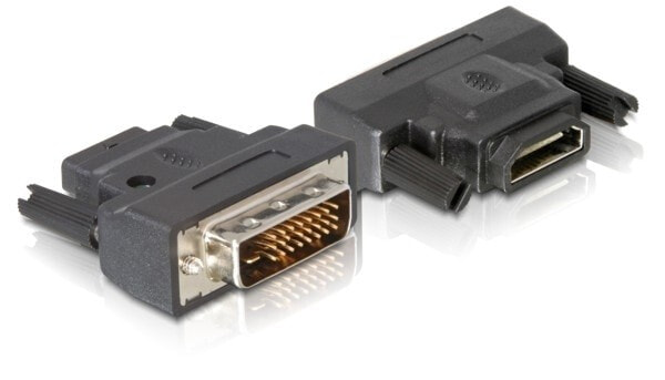 DeLOCK DVI / HDMI Adapter DVI-D HDMI FM Черный 65024
