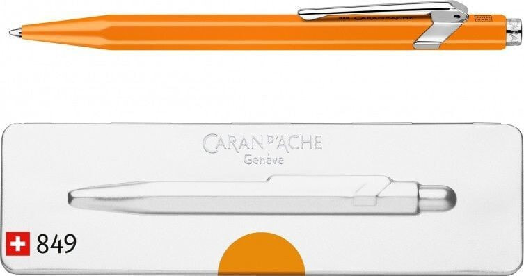 Письменная ручка Caran d`Arche Długopis CARAN D'ACHE 849 Pop Line Fluo, M, w pudełku, pomarańczowy