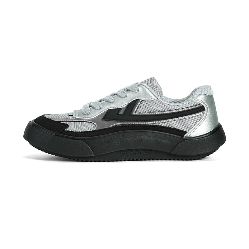 WARRIOR Casual Shoes Unisex Low-Top Gray Silver Black