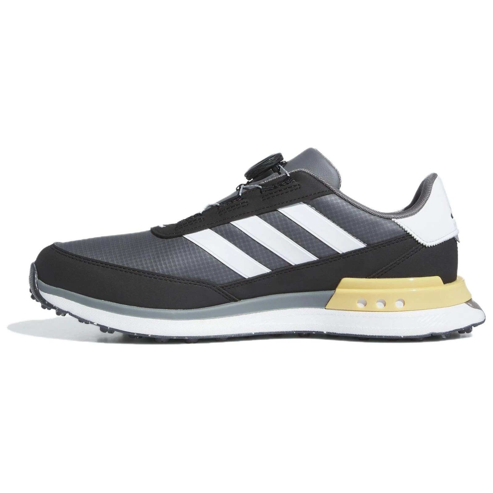 Adidas Anti-Slip Wear-Resistant Low-Top Golf Shoes Men's Gray Black