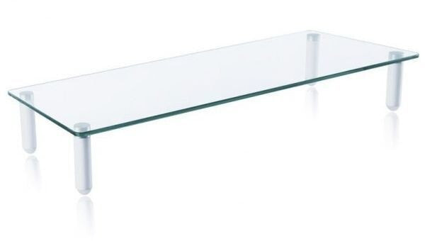Techly Monitor stand up to 32 ", glass, white (028504)