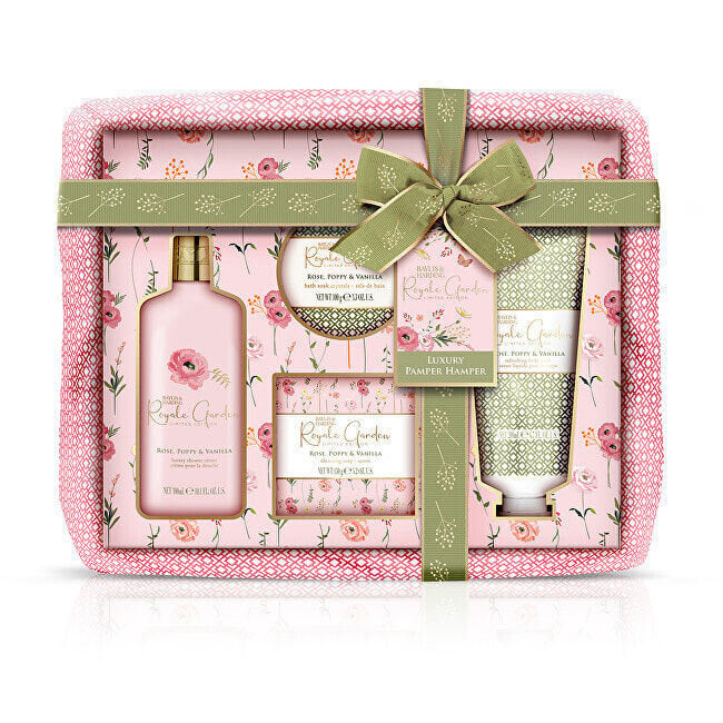 Body care gift set Růže, poppy & vanilla 4 pcs