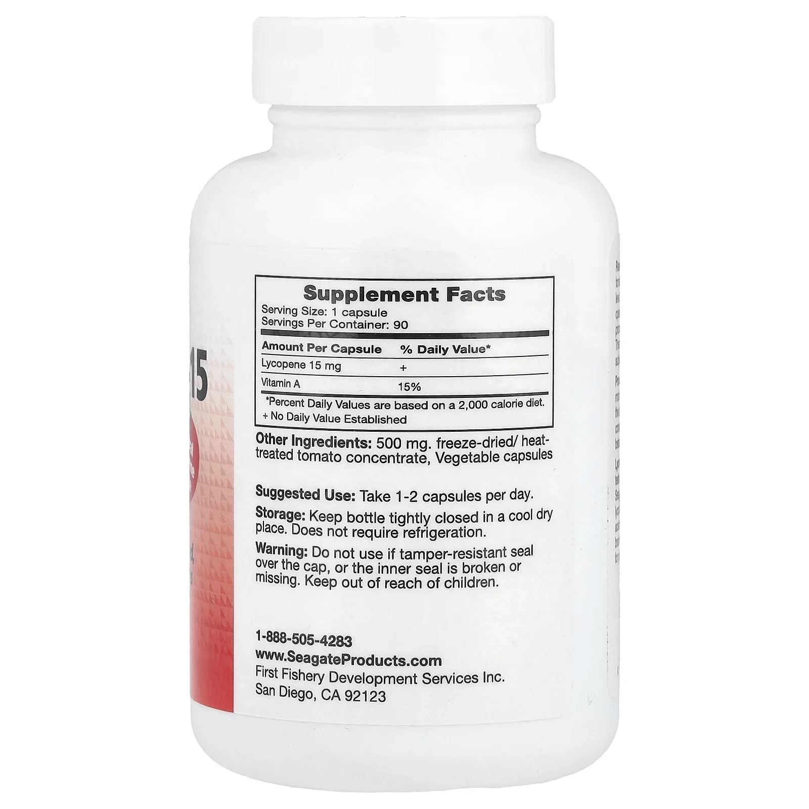 Lycopene-15, 15 mg, 90 V Capsules