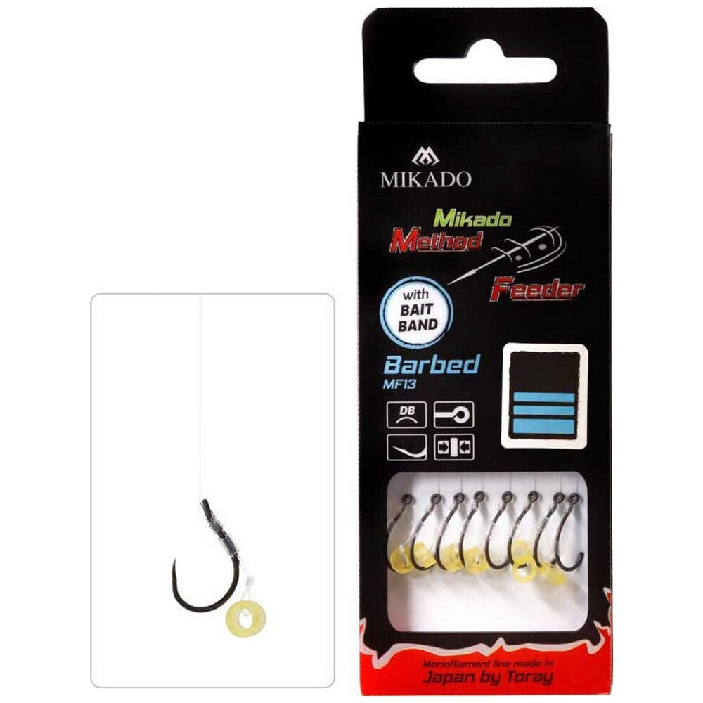 MIKADO Method Feeder Without Bait Band Barbless Barbless Tied Hook