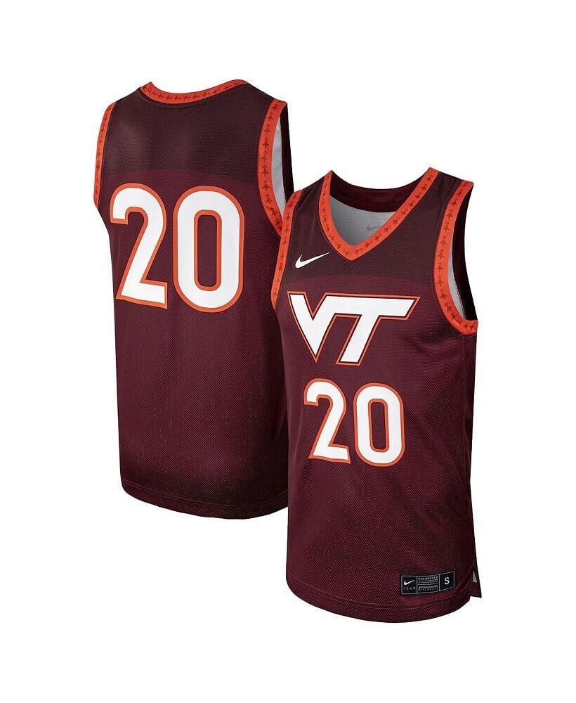 Nike men's #20 Maroon Virginia Tech Hokies Replica Basketball Jersey
