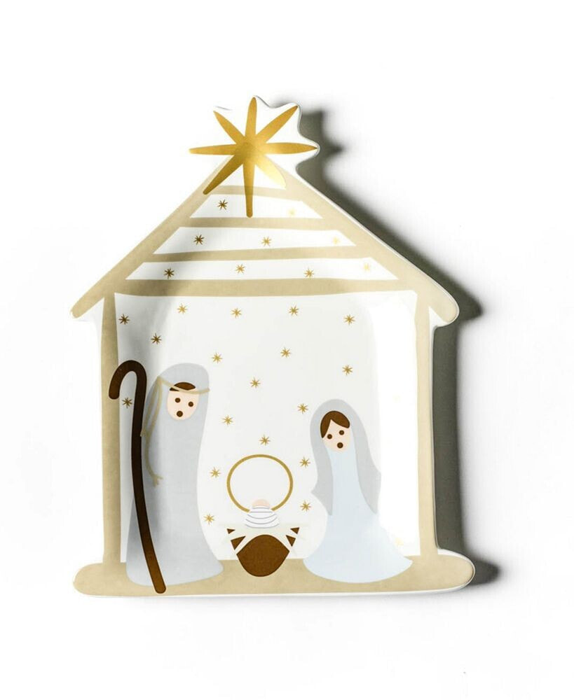 Coton Colors nativity Shaped Platter