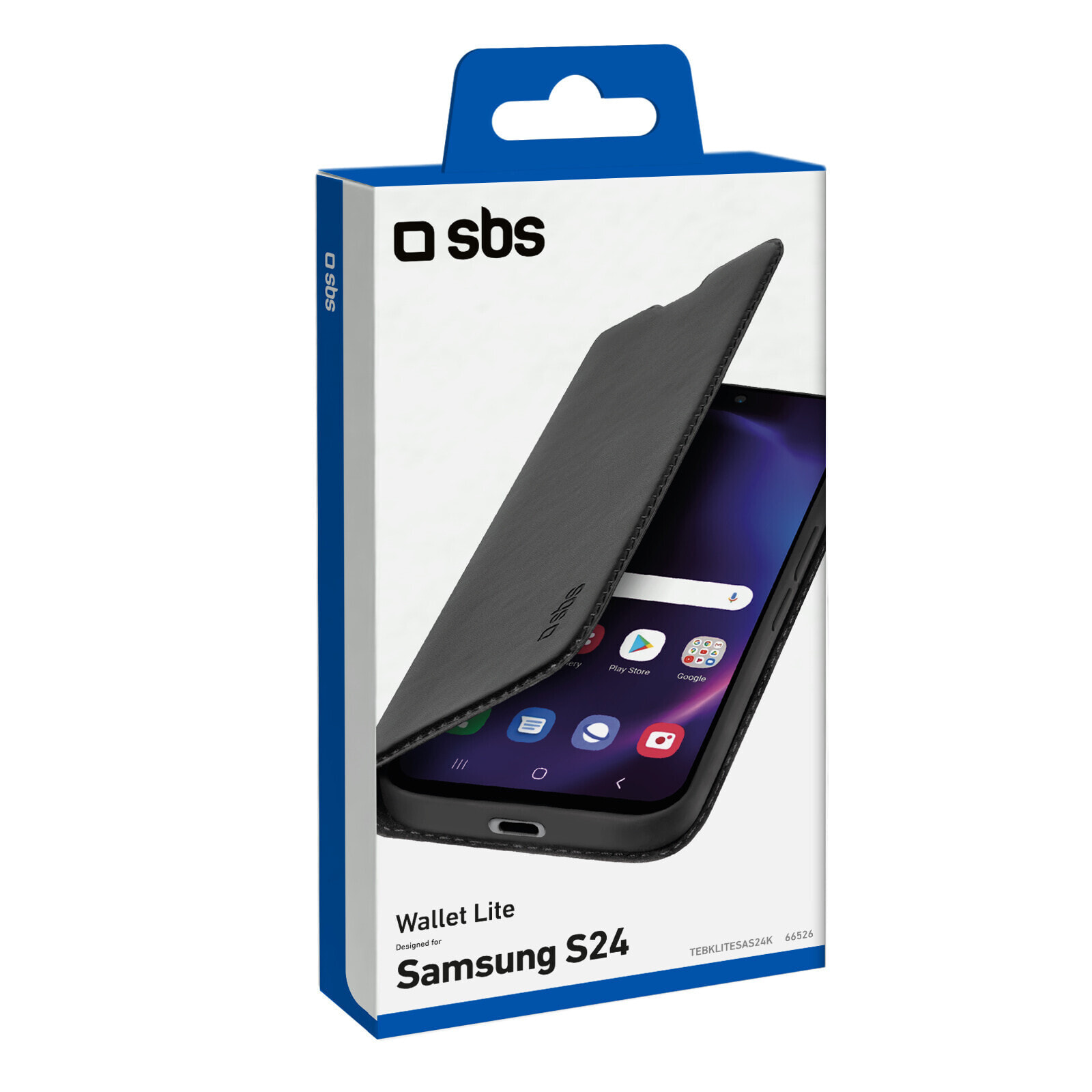 SBS Book Case Wallet Lite-Huelle für Samsung Galaxy S24 schwarz