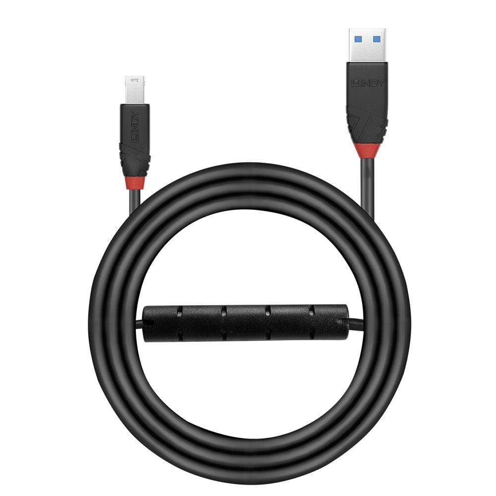 Lindy 43227 USB кабель 10 m 3.2 Gen 1 (3.1 Gen 1) USB A USB B Черный