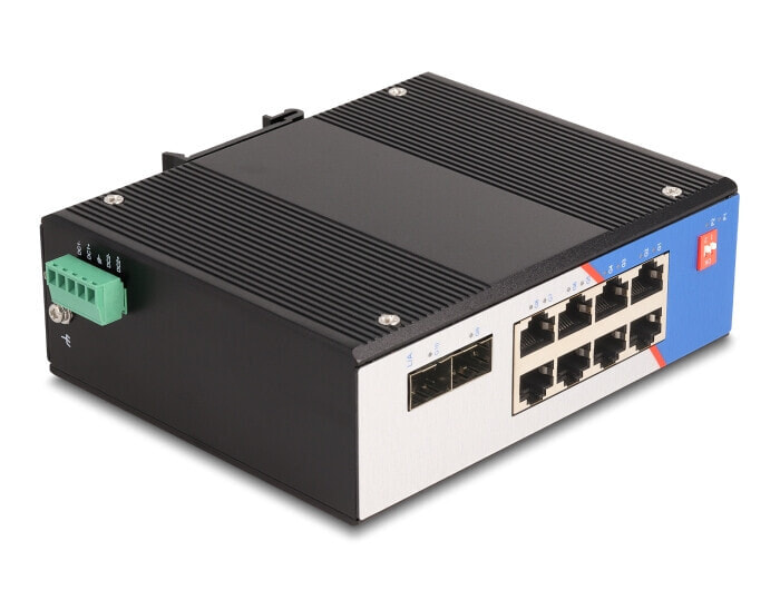 Industrie Gigabit Ethernet Switch 8 Port RJ45 2 SFP für