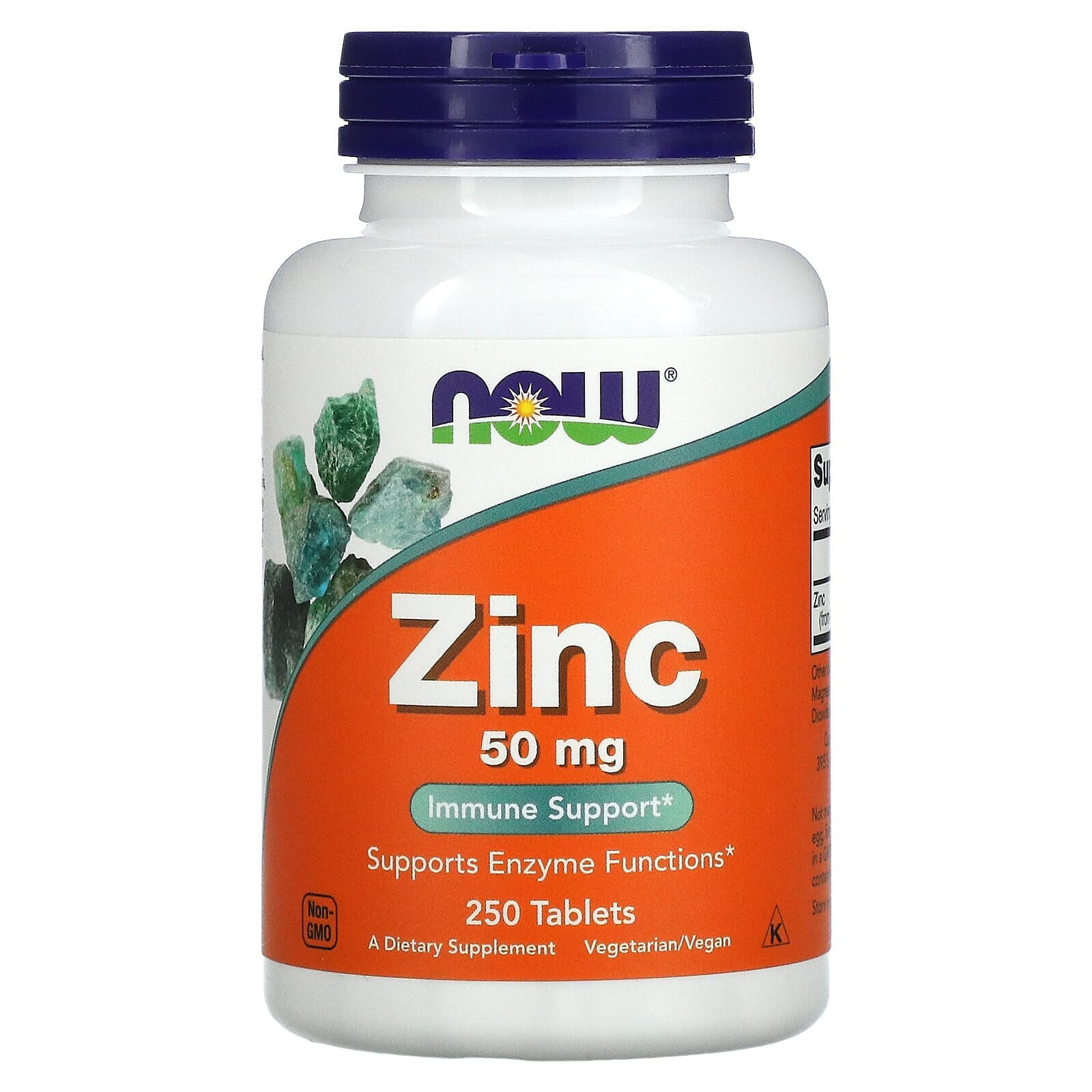 NOW Zinc Цинк  50 мг  100 Вегетарианских таблеток