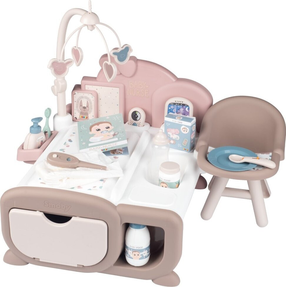 Smoby Baby Nurse - Elektroniczny Kącik Opiekunki + 19 akcesoriów (220379)