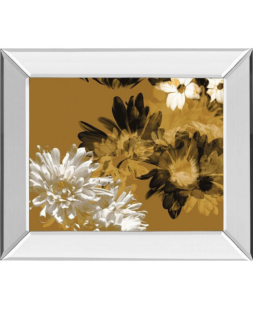 Classy Art golden Bloom I by Mirror Framed Print Wall Art, 22