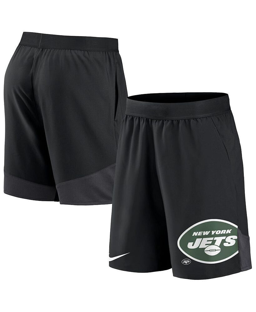 Nike men's Black New York Jets Stretch Performance Shorts