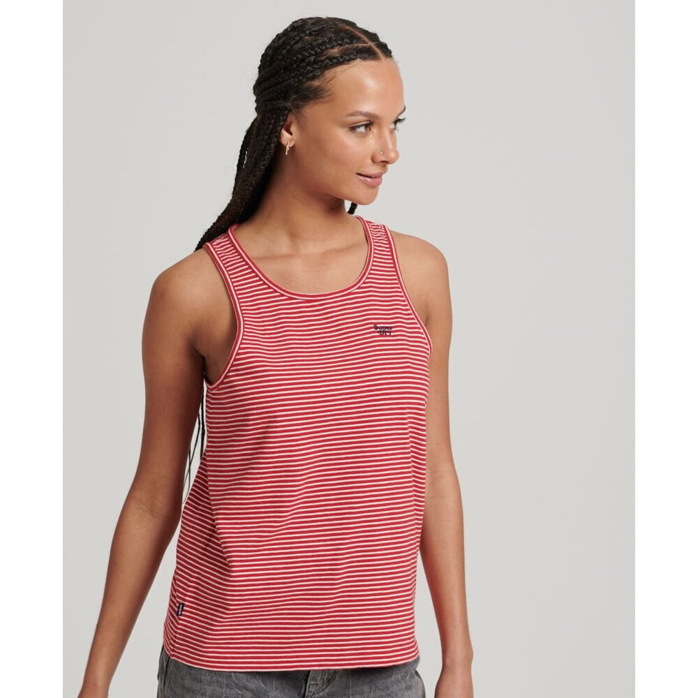 SUPERDRY Vintage Logo Emb Stripe Sleeveless T-Shirt