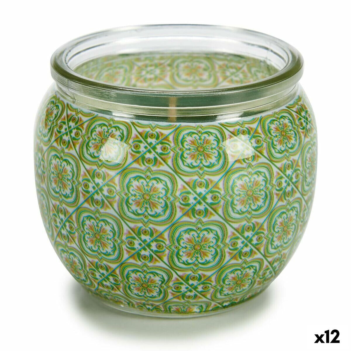 Scented Candle Lime Ginger 7,5 x 6,3 x 7,5 cm (12 Units)