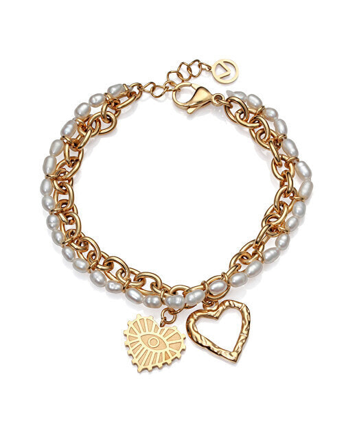 Timeless gold plated bracelet with pearls Chic 1363P01012