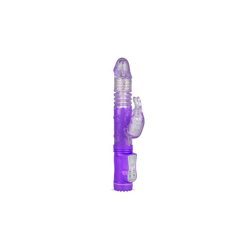 Вибратор EasyToys Rabbit Vibrator Thrusting and Rotating Balls  Purple