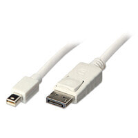 Lindy Mini DP to DP cable - white 2m - 2 m - Mini DisplayPort - DisplayPort - Male - Male - 3840 x 2160 pixels