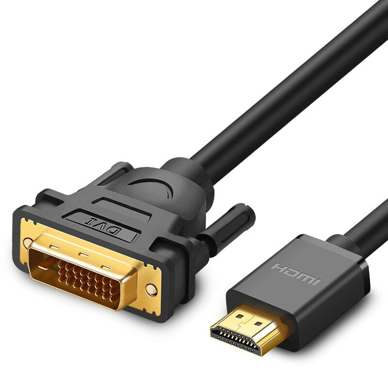 Kabel przewód przejściówka HDMI - DVI 4K 60Hz 30AWG 1m czarny