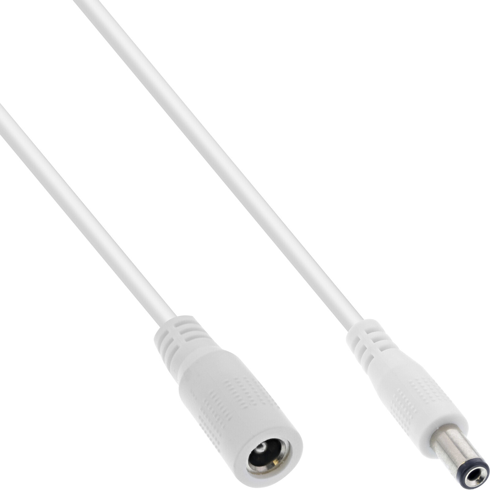 DC extension cable - DC male/female 5.5x2.5mm - AWG 18 - white 3m