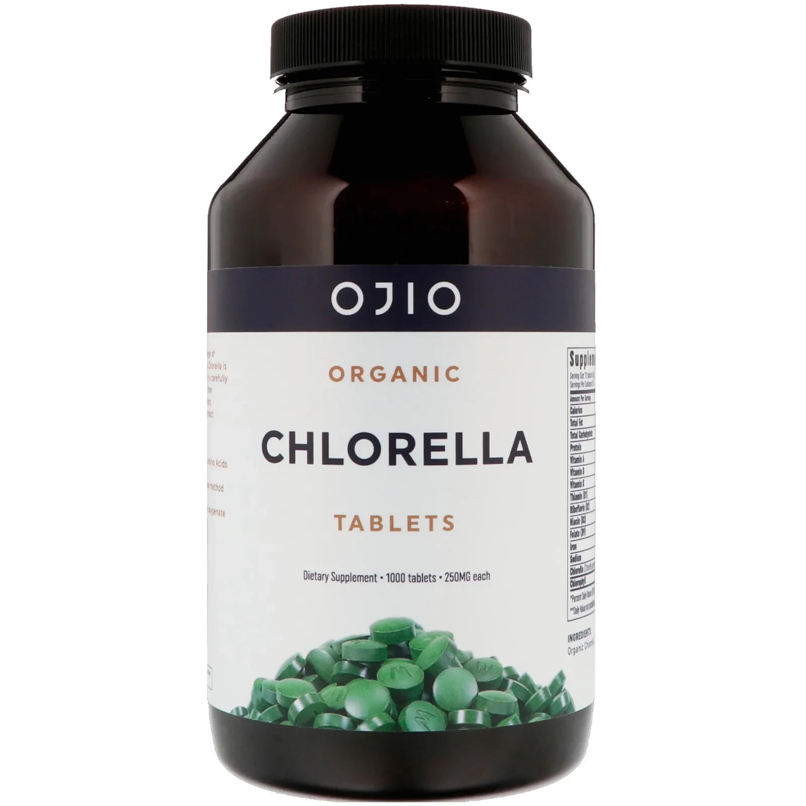 Охио, Органическая хлорелла в таблетках, 250 мг, 1000 таблеток