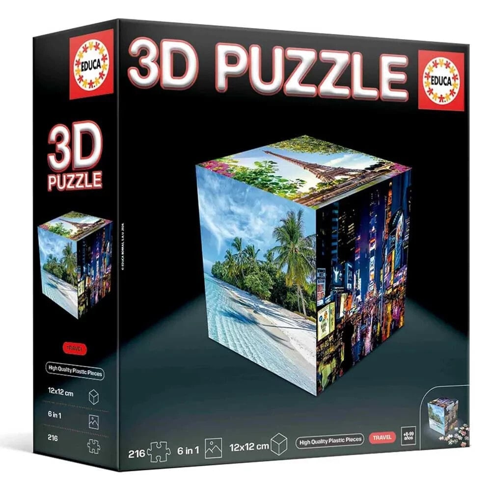 EDUCA Viajes 216 Pieces puzzle 3D