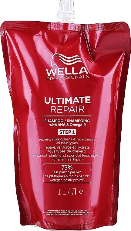 Shampoo für alle Haartypen - Wella Professionals Ultimate Repair Shampoo With AHA & Omega-9 Refill (Refill)